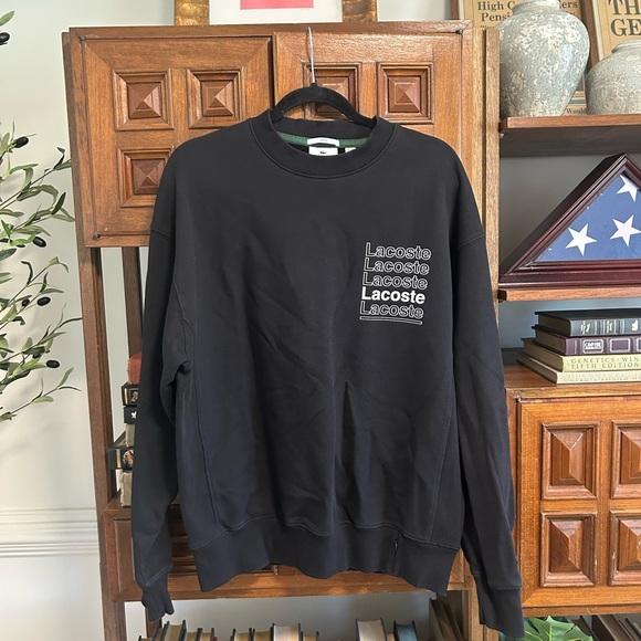 Lacoste Black Unisex Sweater - Picture 1 of 4